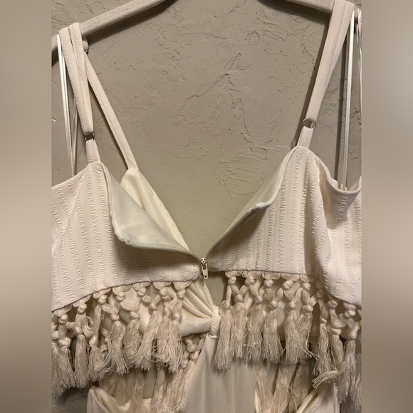 Fore White Tassel Jumpsuit - large - Picture 14 of 14